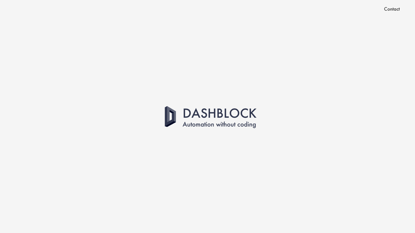 Dashblock Landing page