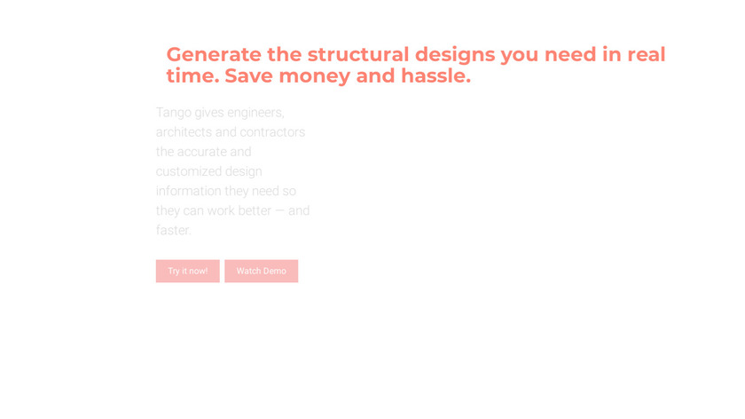 Tango Builder Landing Page