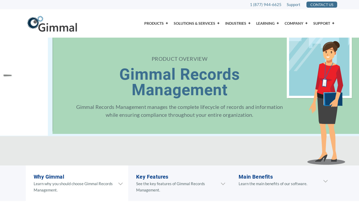 Gimmal Workplace Governance Landing page