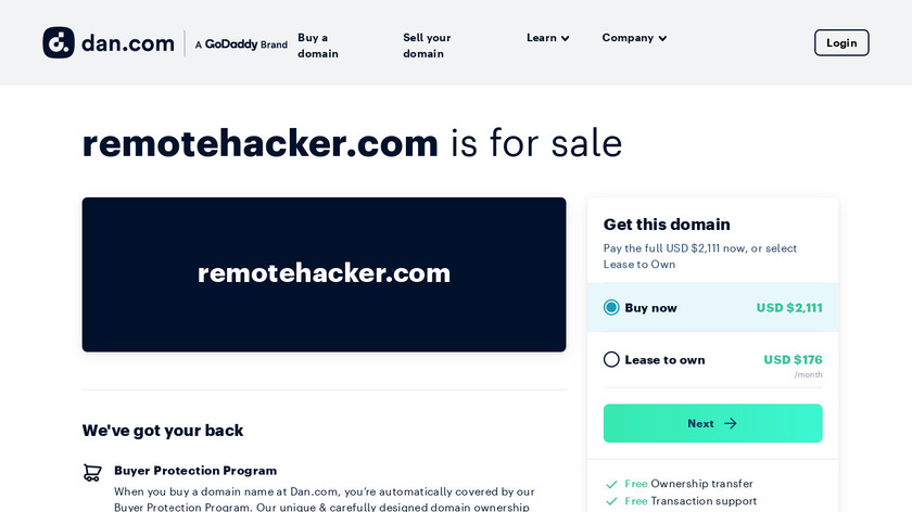 Remote Hacker Landing Page