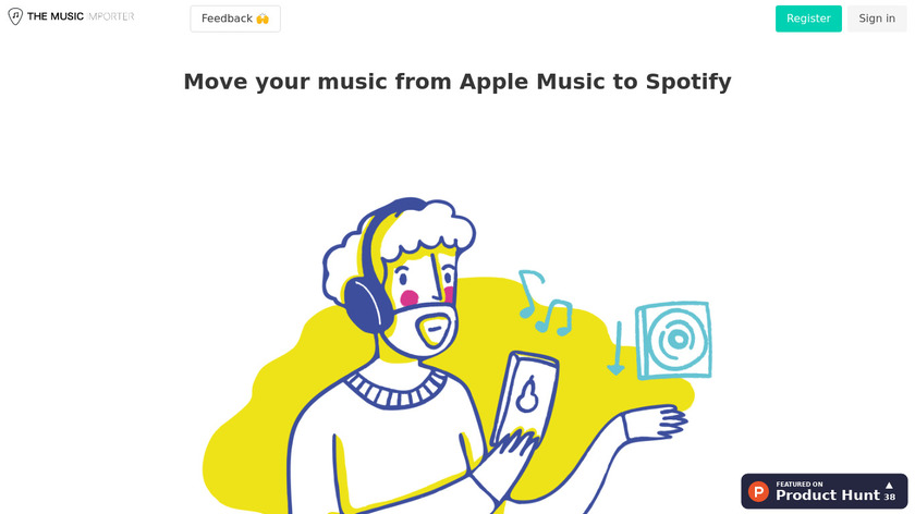 The Music Importer Landing Page