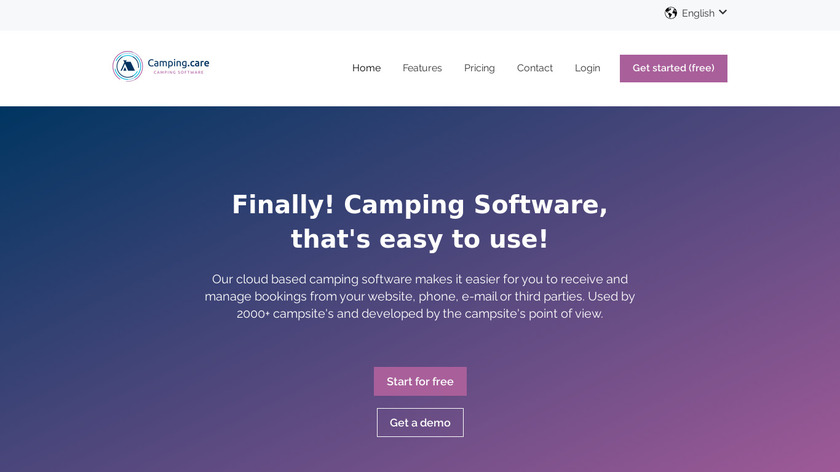 Camping.care Landing Page