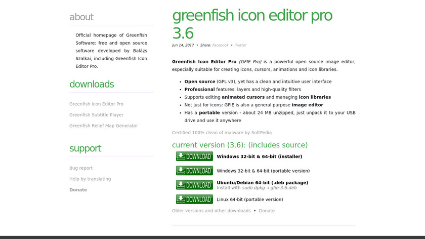 Greenfish Icon Editor Pro Landing Page
