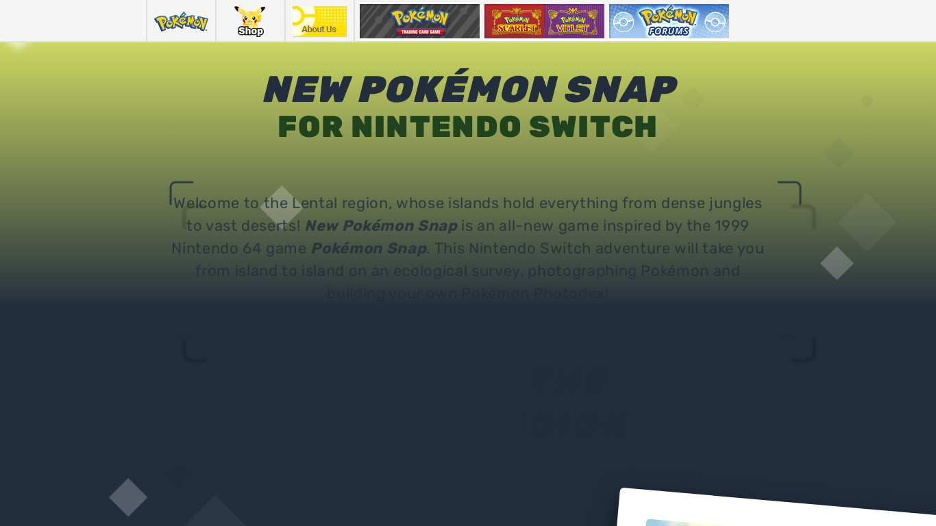 New Pokémon Snap Landing page