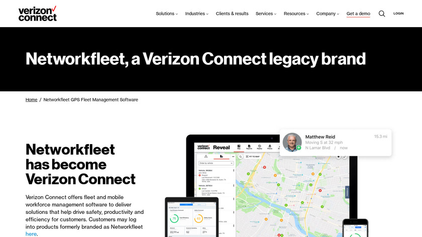 Verizon Connect Networkfleet Landing Page
