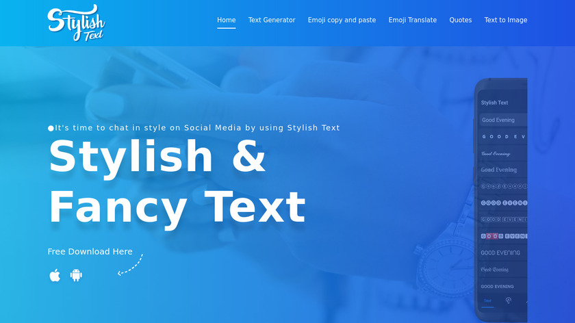 Stylish Text Landing Page