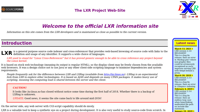 LXR Landing Page