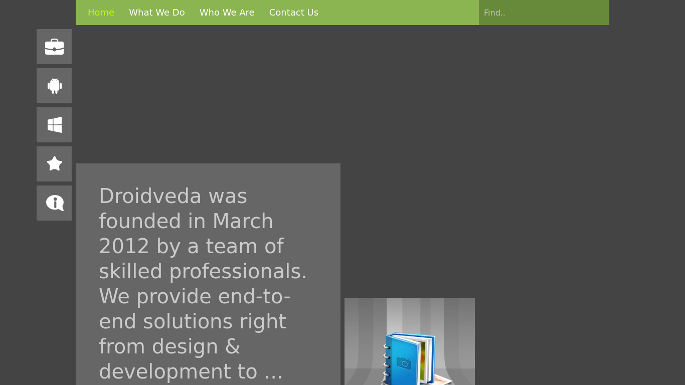 Notebooks by DroidVeda LLP Landing page