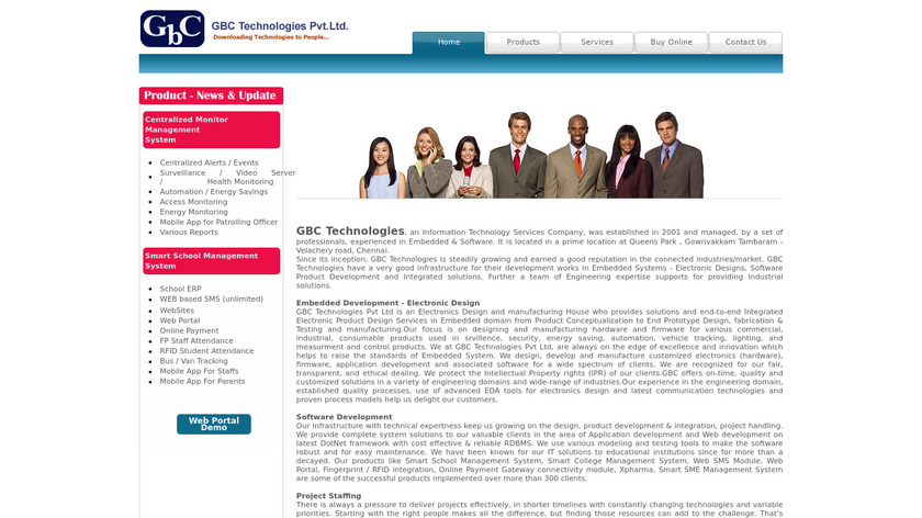 Smart School Management System (SSMS) Landing Page