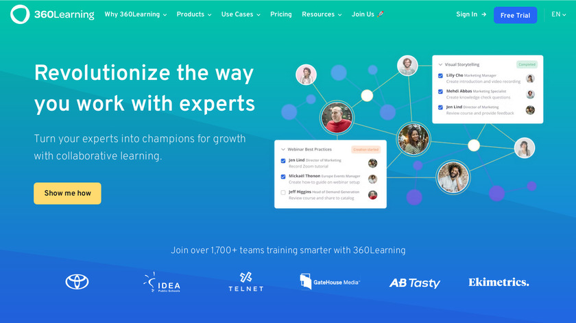 360Learning for Enterprise Landing Page