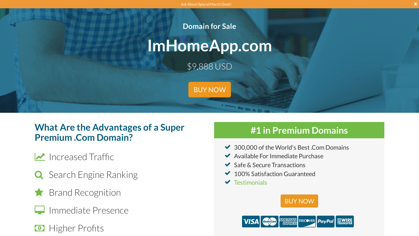 imHome Reminders Landing page