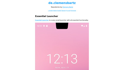 clemensbartz.de Essential Launcher image