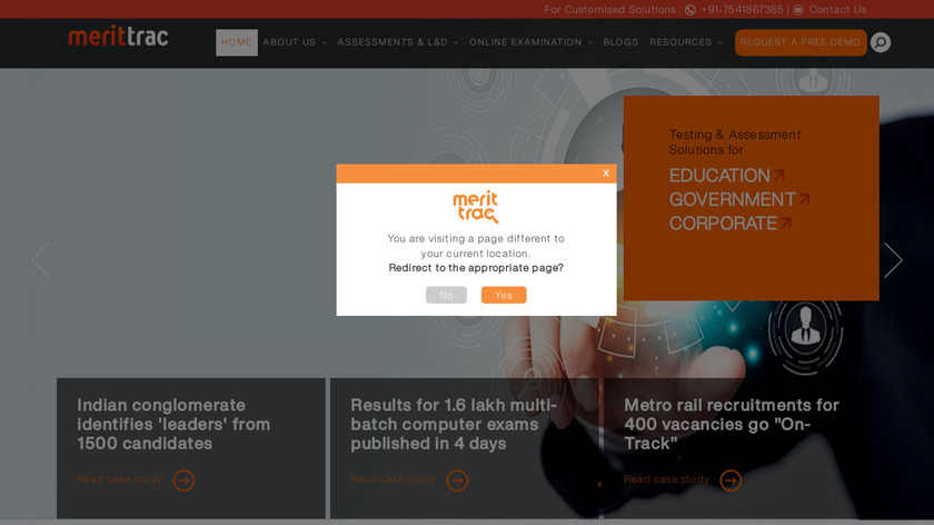 MeritTrac Test Prep Landing Page
