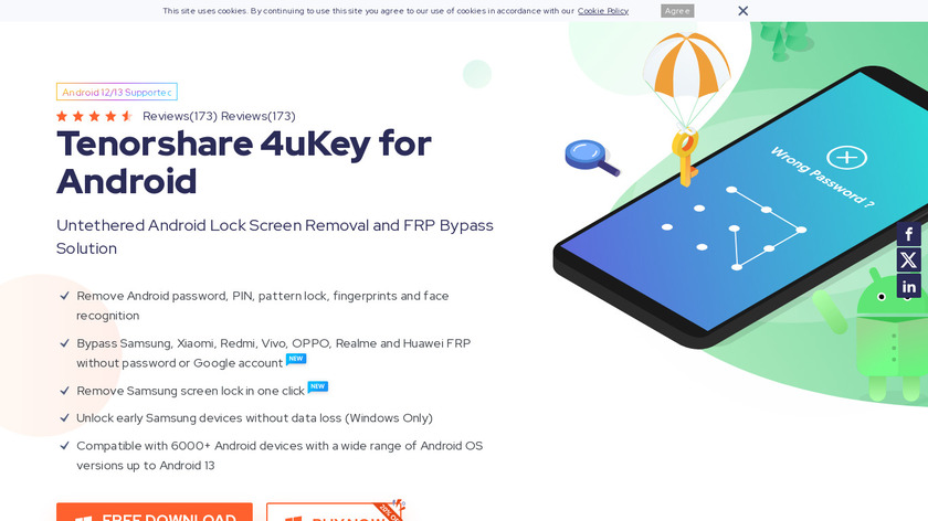 Tenorshare 4uKey for Android Landing Page