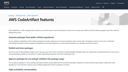 AWS CodeArtifact screenshot