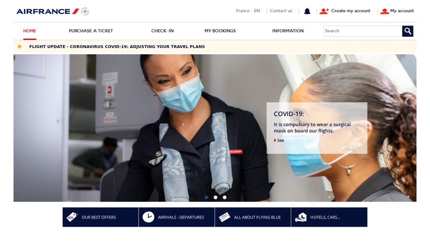 Air France Landing Page