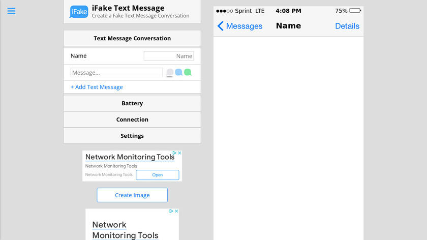 Fake Text Message-Prank text app Landing Page