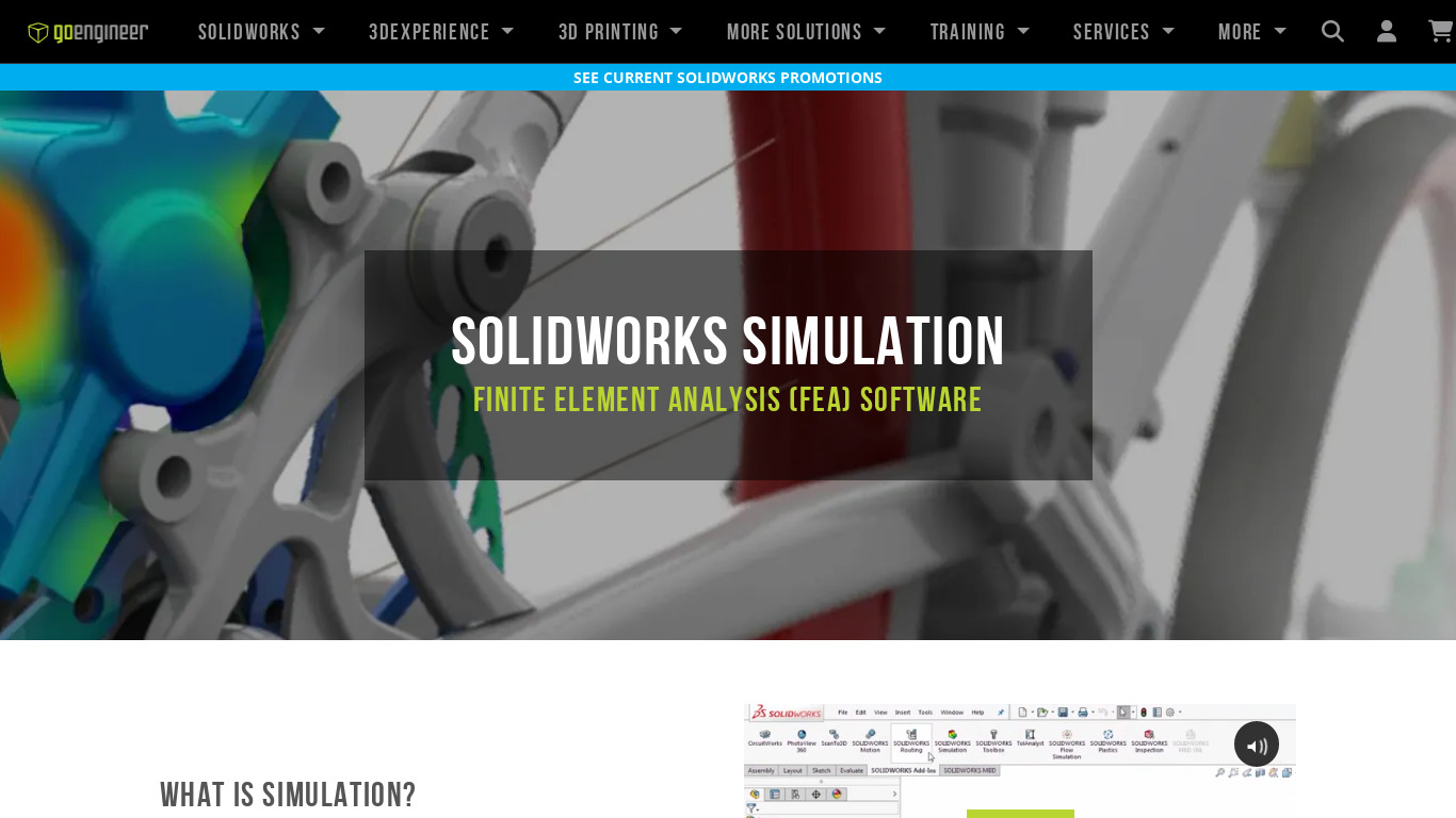 SolidWorks Sustainability Landing page