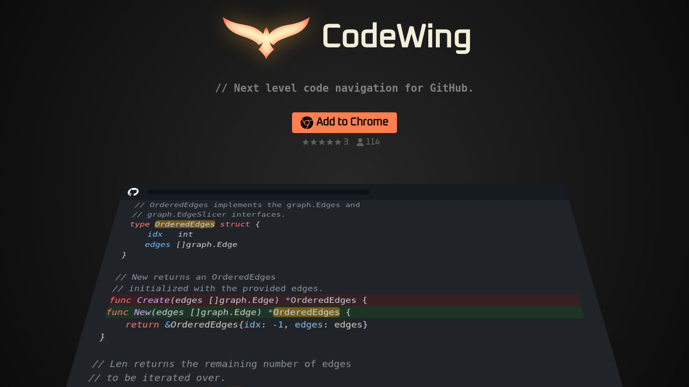 CodeWyng Landing page