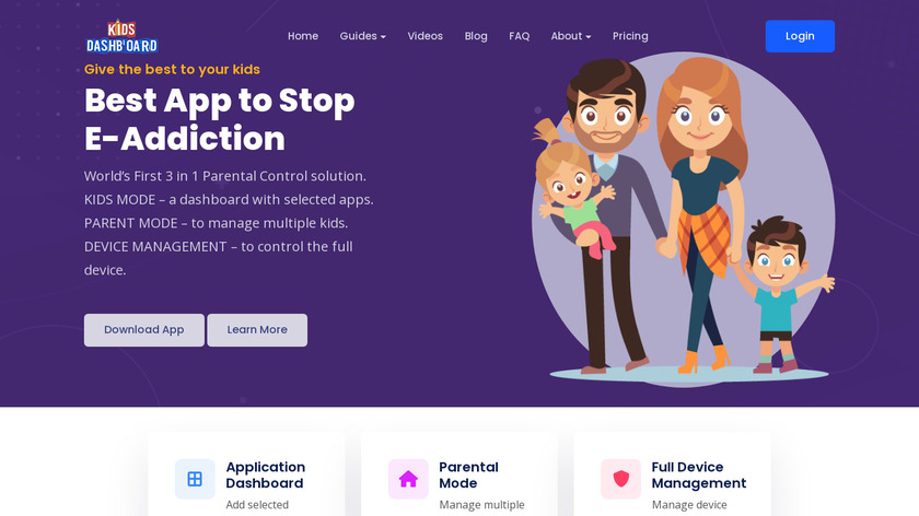 Kids Dashboard Landing Page