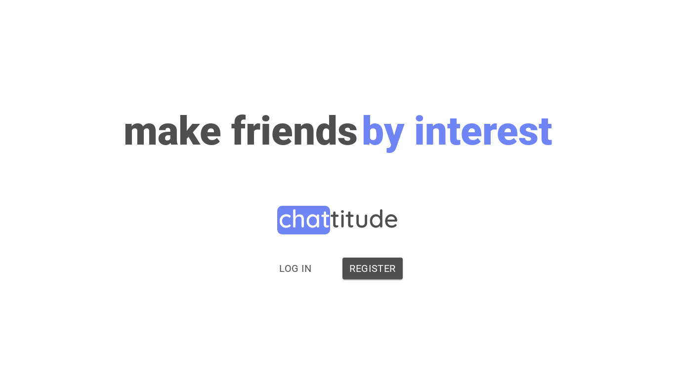 chattitude.herokuapp.com Chattitude Landing page