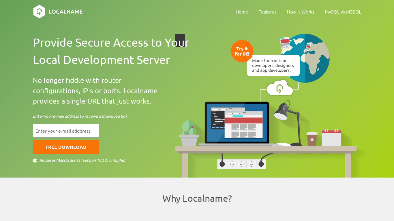 Localname Landing page