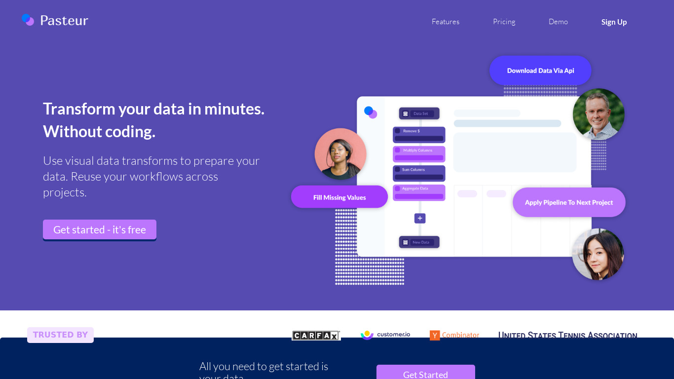 Pasteur by Intersect Labs Landing page