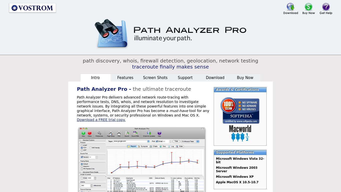 Path Analyzer Pro Landing page