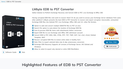 LMbyte EDB to PST Converter image