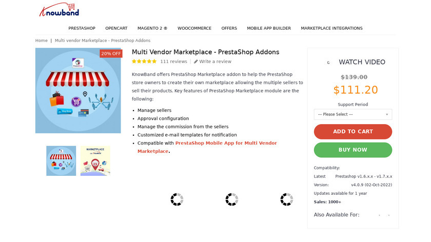 Prestashop Multivendor Marketplace Addon Landing Page