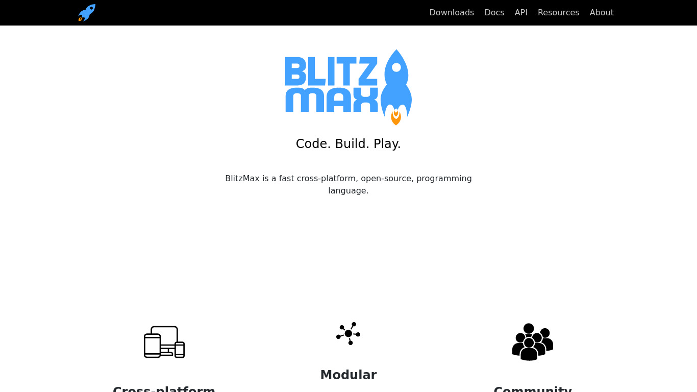 BlitzMax NG Landing page