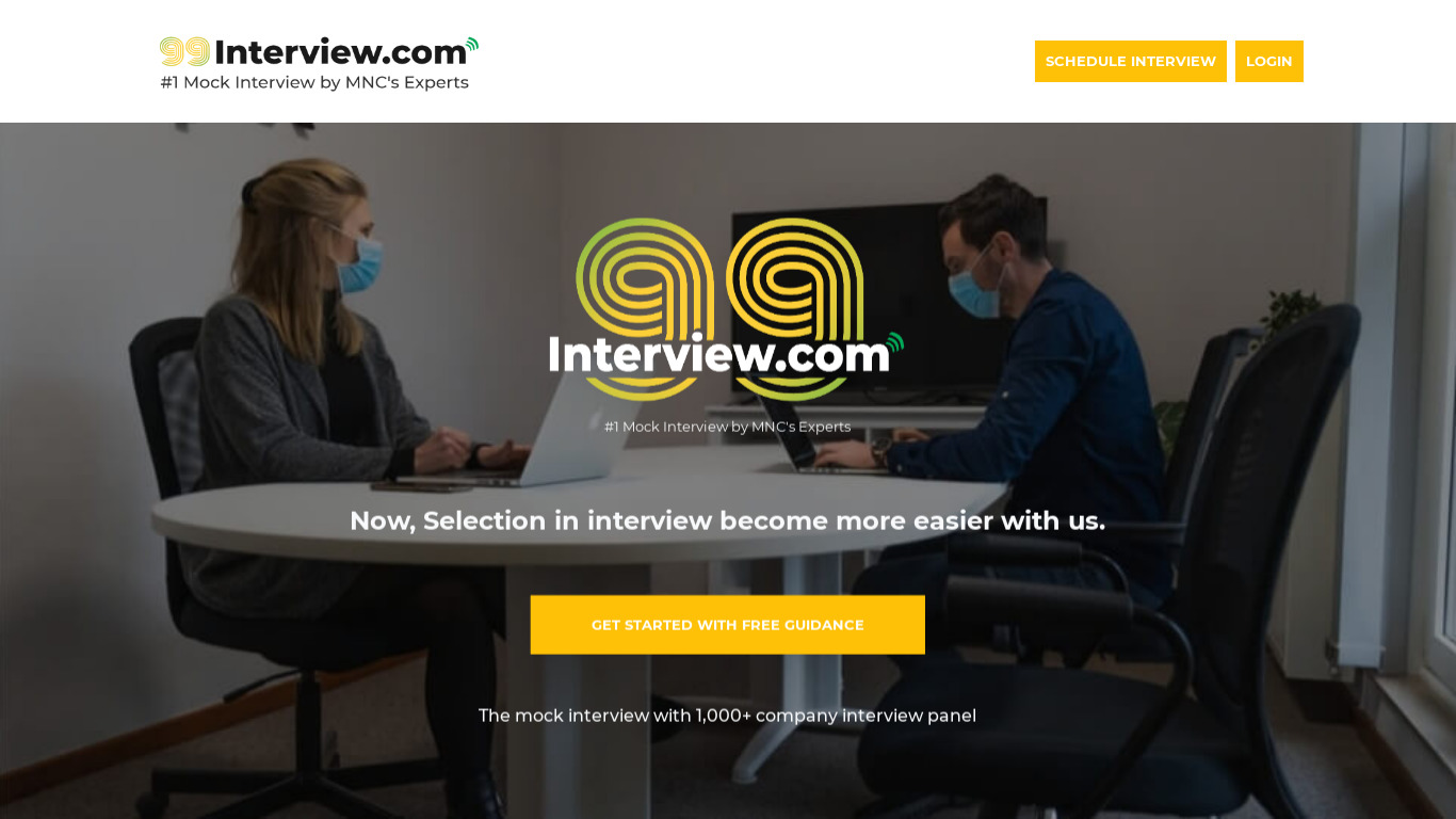 99 Interview Landing page