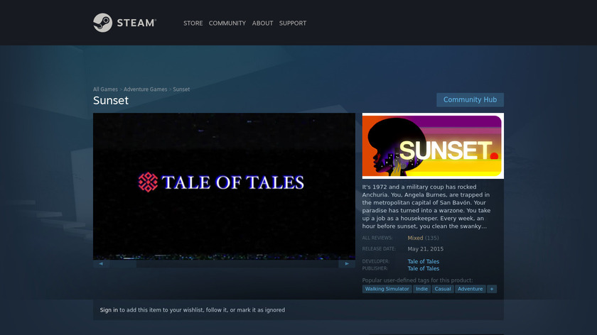 Sunset Landing Page