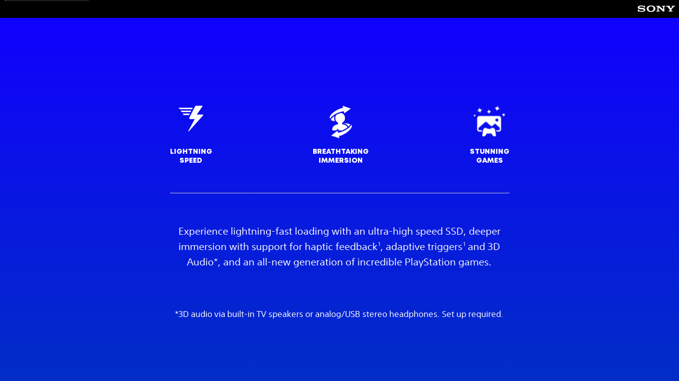 PlayStation Landing page