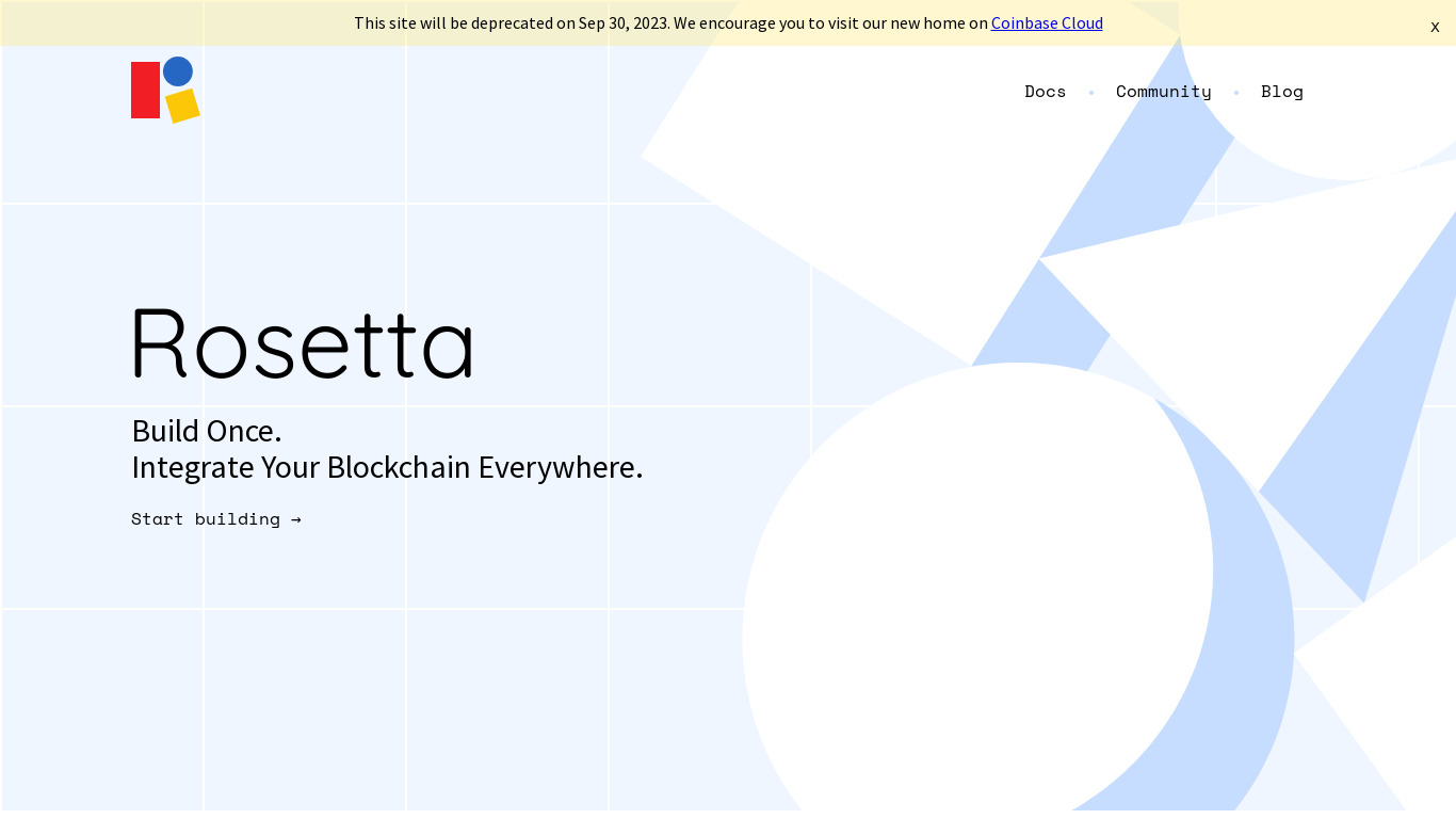 Rosetta Landing page