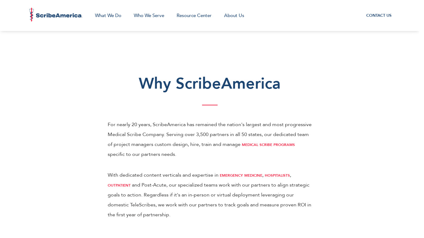 ScribeCare Landing page