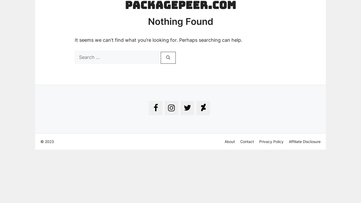 Packagepeer Landing page