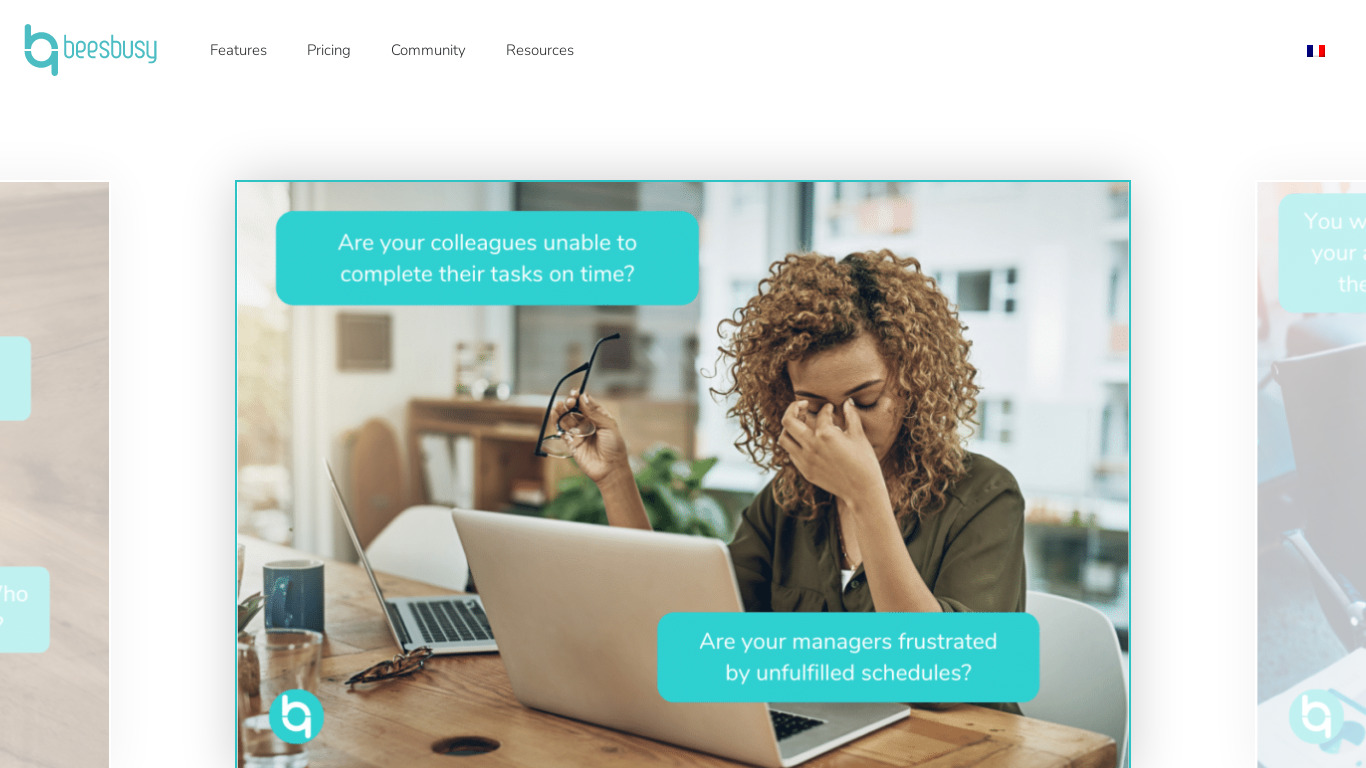 Beesbusy Landing page