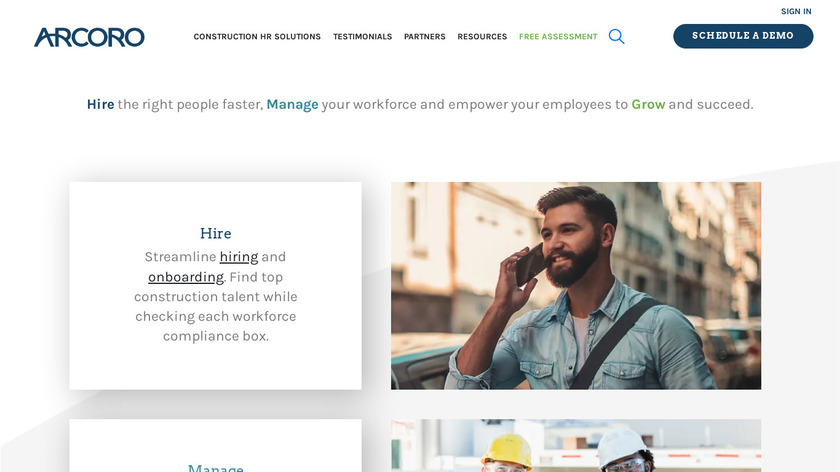 Arcoro Landing Page