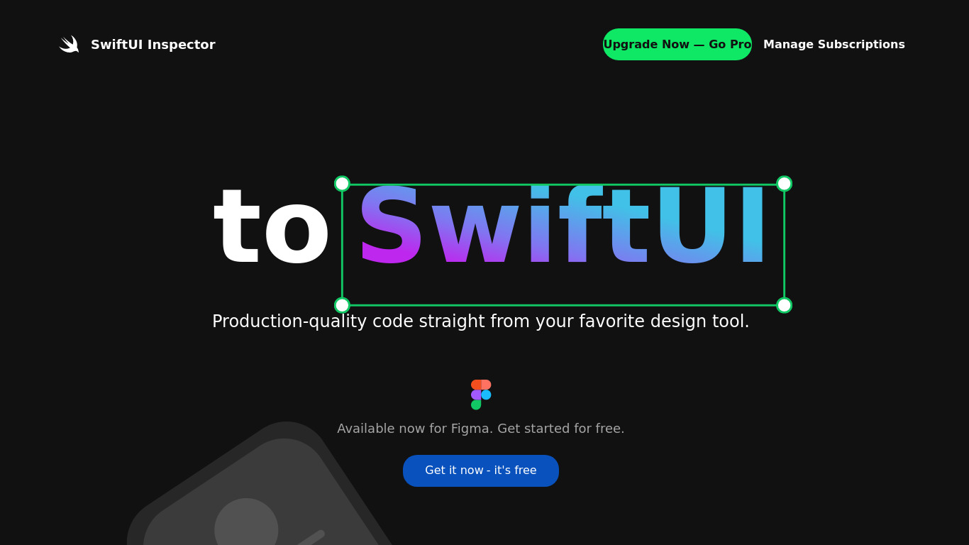 SwiftUI Inspector Landing page