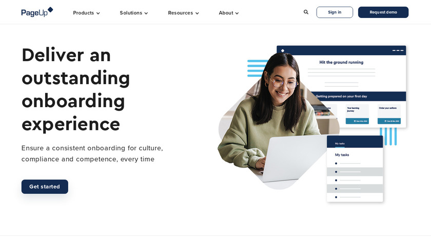 PageUp Onboarding Landing Page