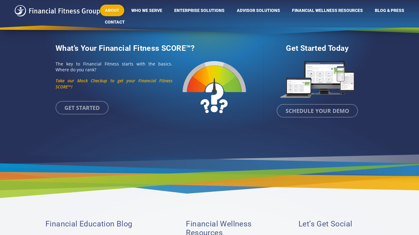 Financial Fitness Group Landing page