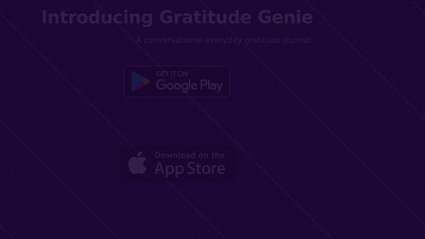 Gratitude Genie Landing page