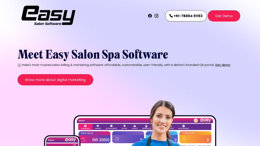 Easy Salon Software Landing Page