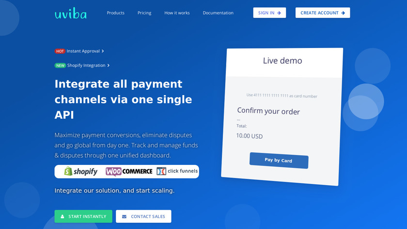 Uviba Unified Payments Landing Page