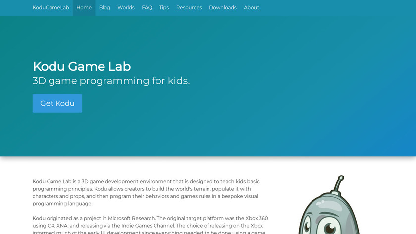 Kodu Game Lab Landing Page