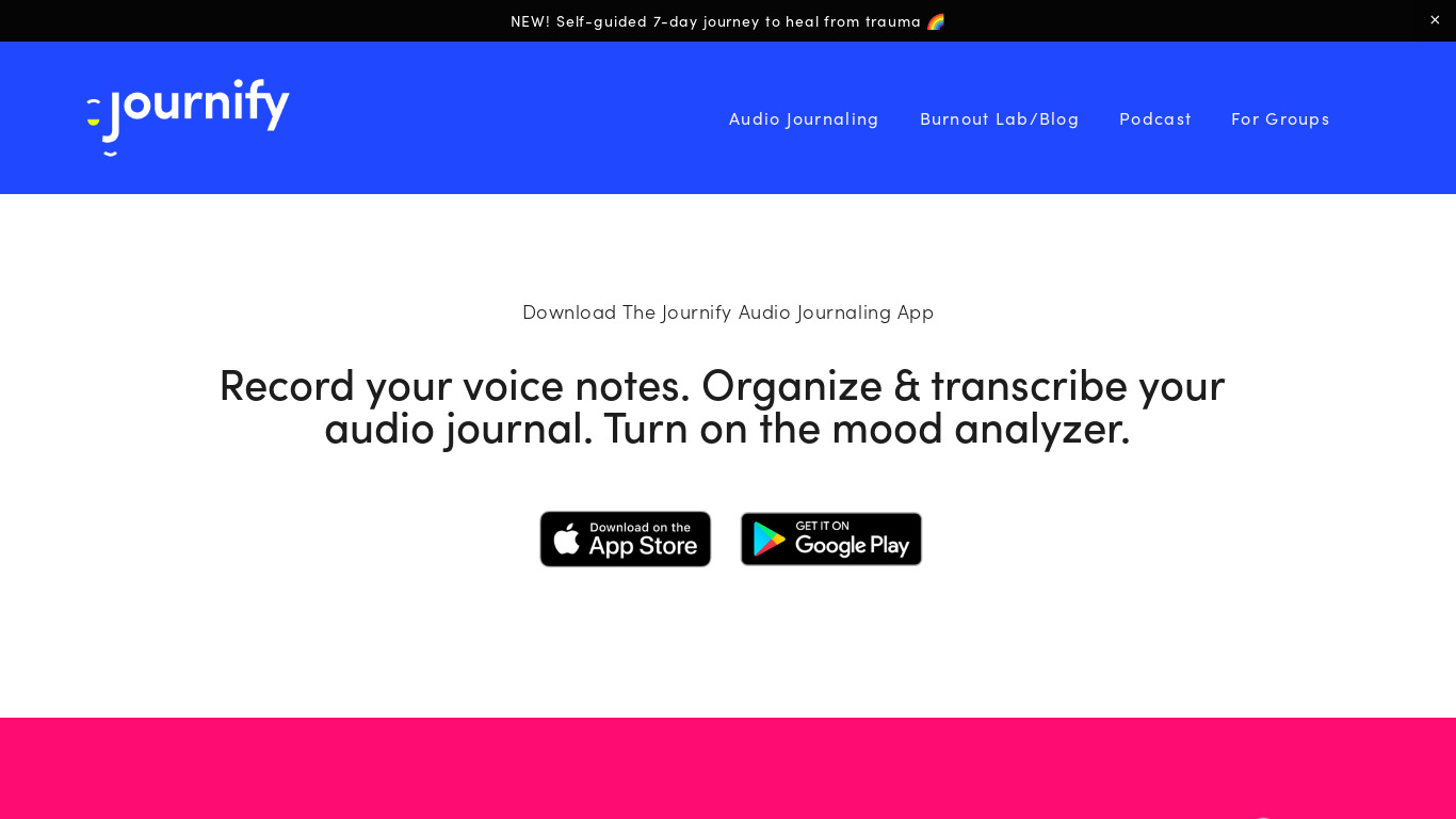 Journify Landing page