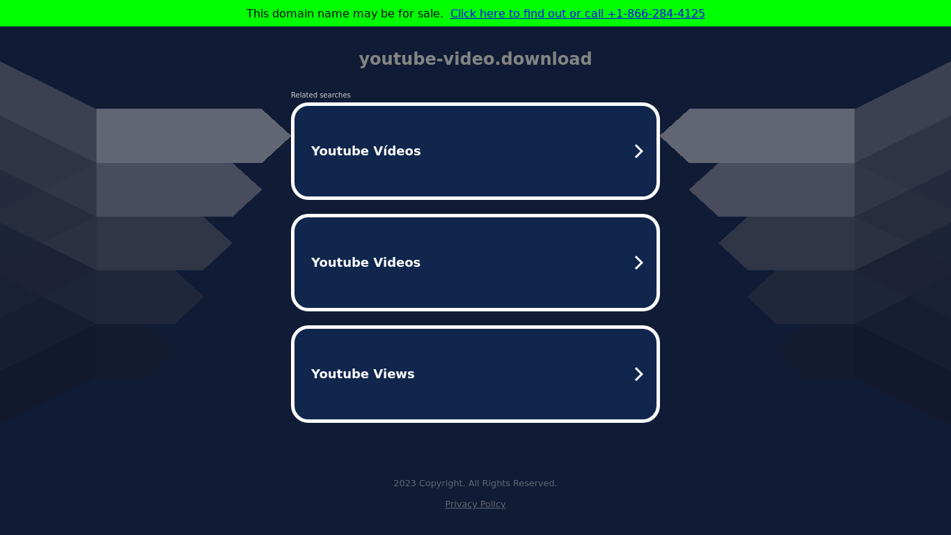 Hot Video Youtube Downloader Landing page