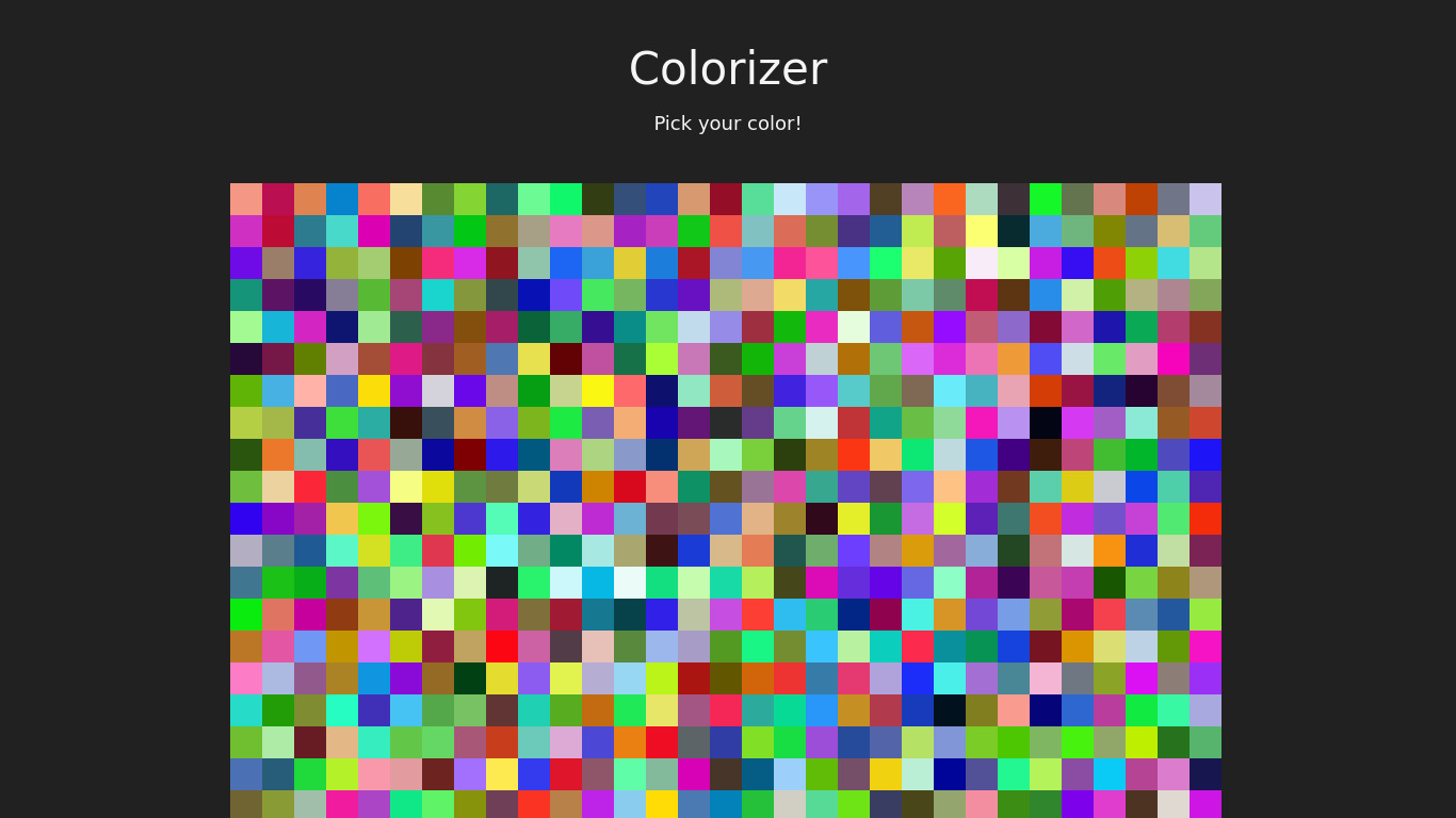 Colorizer.me Landing page