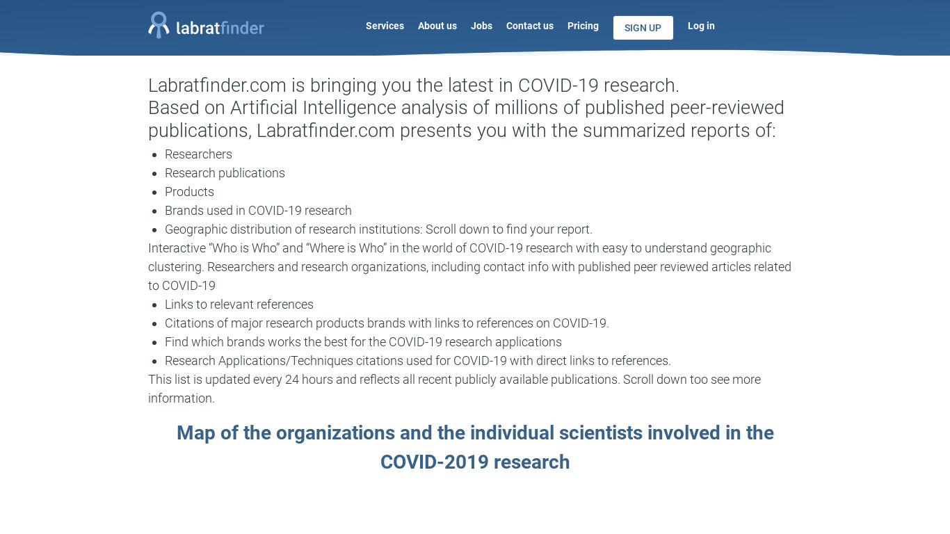 COVID-19 Research Digest Landing page